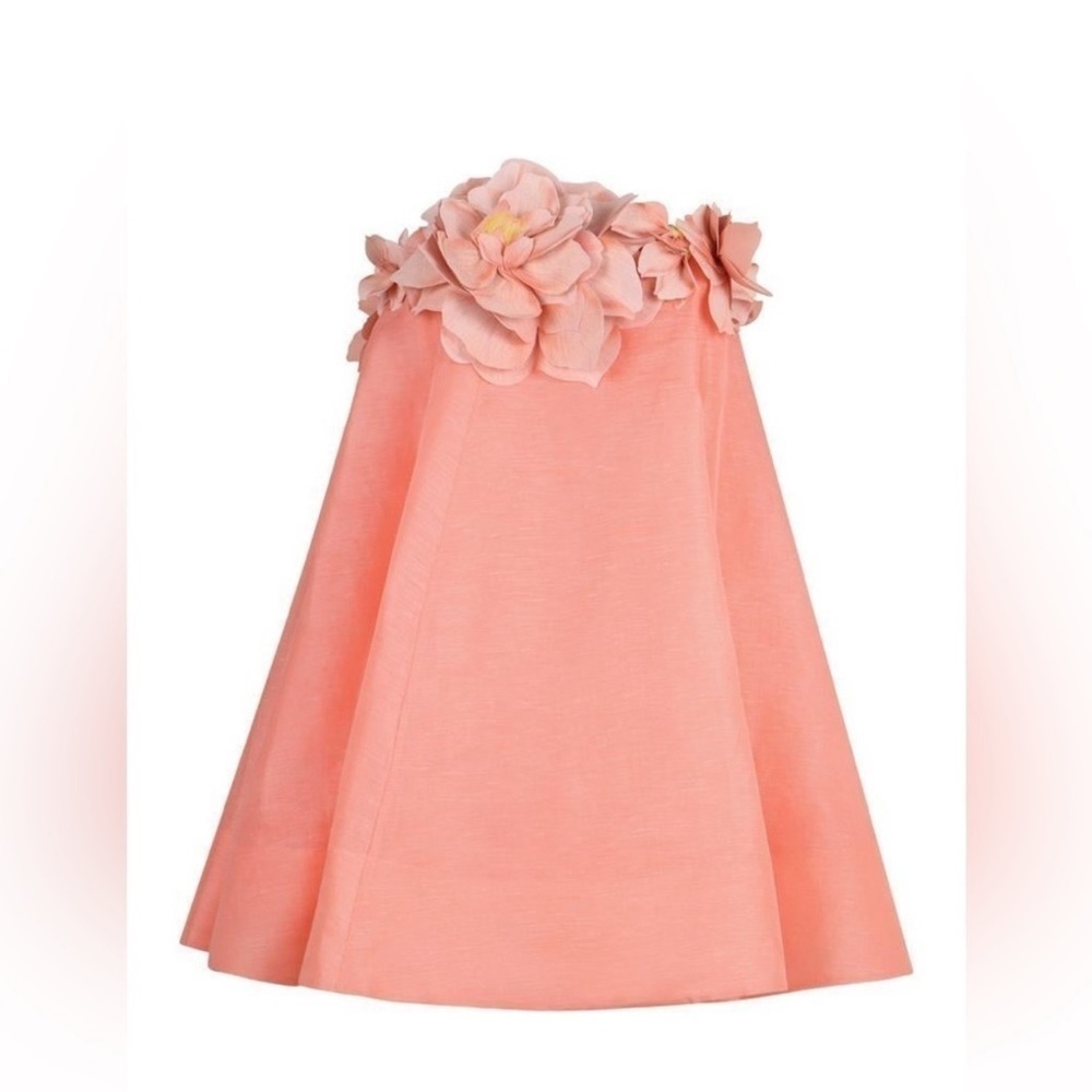 Zimmermann Natura Strapless Pink Mini Dress